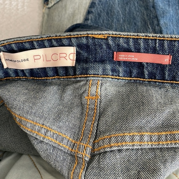 Anthropologie PILCRC Patchwork Jeans. Size 27 - Picture 8 of 8